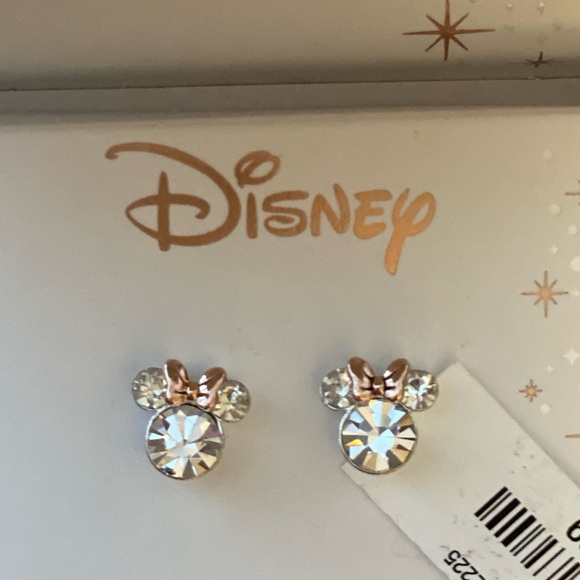 Disney Bowtiful Stud Earrings, large, crystal, silver-plated, New in Box - Picture 4 of 10